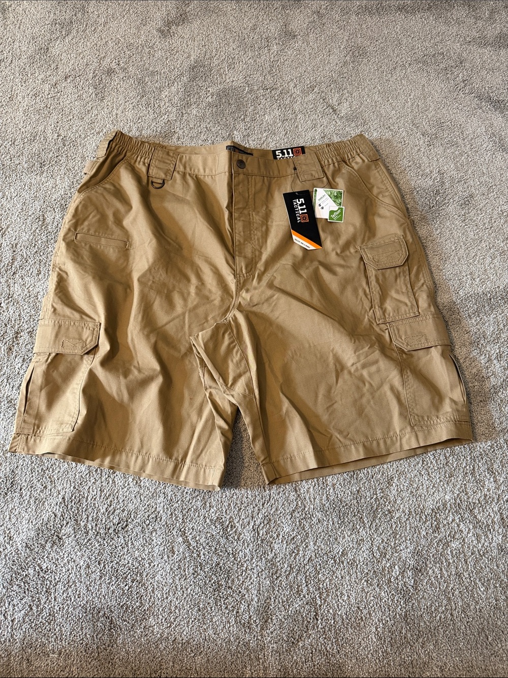 5.11 Tactical Khaki Cargo Shorts - Men's Utility Style